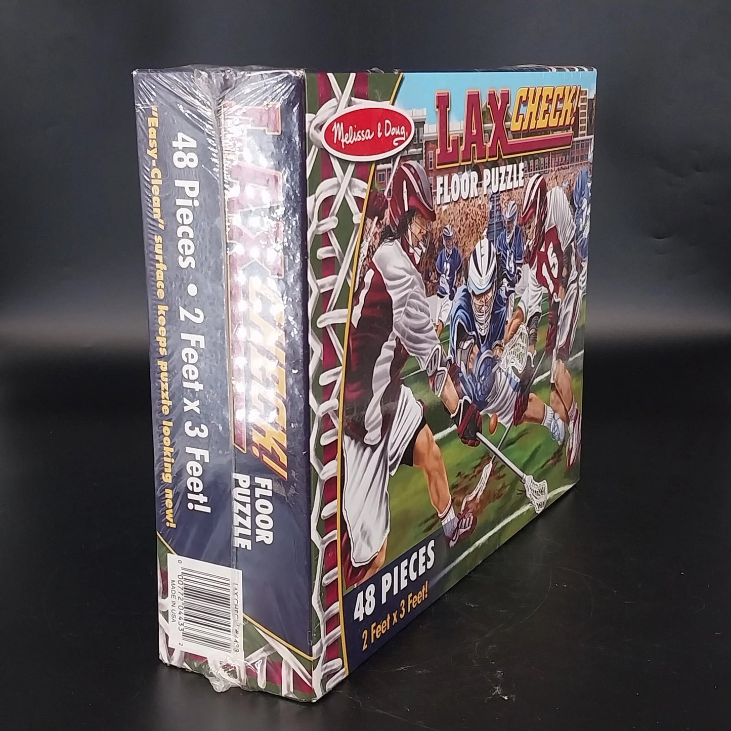 Melissa & Doug Lax Check Lacrosse Floor Puzzle 48 Pieces 2 Ft x 3 Ft Sealed NOS
