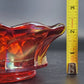 Fenton Marigold Carnival Glass Bowl Grape Cable Iridescent Scalloped Edge 6" Vtg