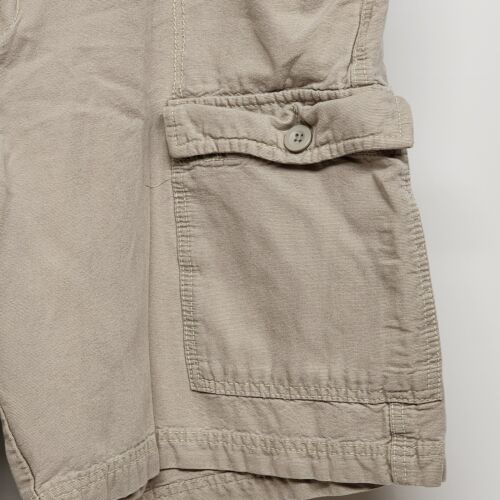 Merona Khaki Cargo Shorts Men's Size 36 Beige Pockets Cotton Rayon Blend