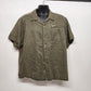 Columbia Sportswear Short Sleeve Shirt Large Dark Khaki Men's Utility Button Up