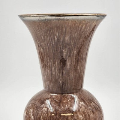Austrian Taupe Drip Glaze Pottery Vase 226C Steatit Osterr Edelkeramic 10” Vtg