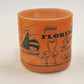 Set 2 Florida Coffee Break Vintage Souvenir Orange Mugs 3" by Federal Glass Co