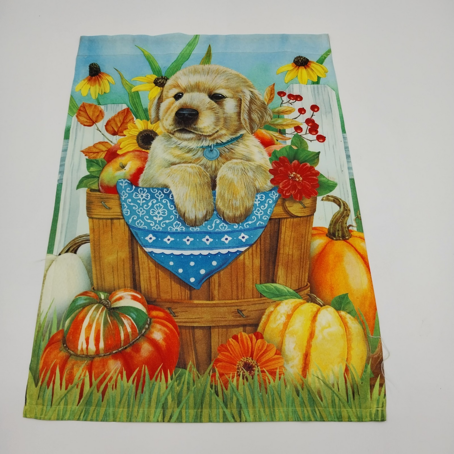 Set of 7 Animal Christmas Holiday with Snowman Mini Garden Flags Banner 12"x18"