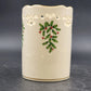Lenox Pierced Holly Votive Candle Holder Vase Holiday Dimension Ivory Porcelain