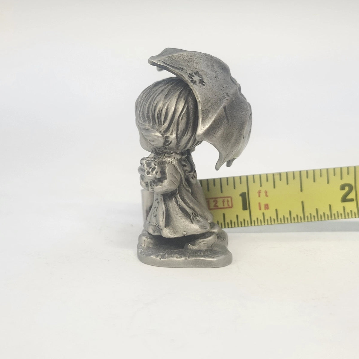 Hallmark Little Gallery Betsey Clark Kids Umbrella Fine Pewter Figurine 1977 Vtg