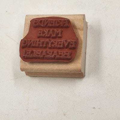 4 Wood Rubber Stamps Moral Support & Bear Theme by Stampin' Up! 1999