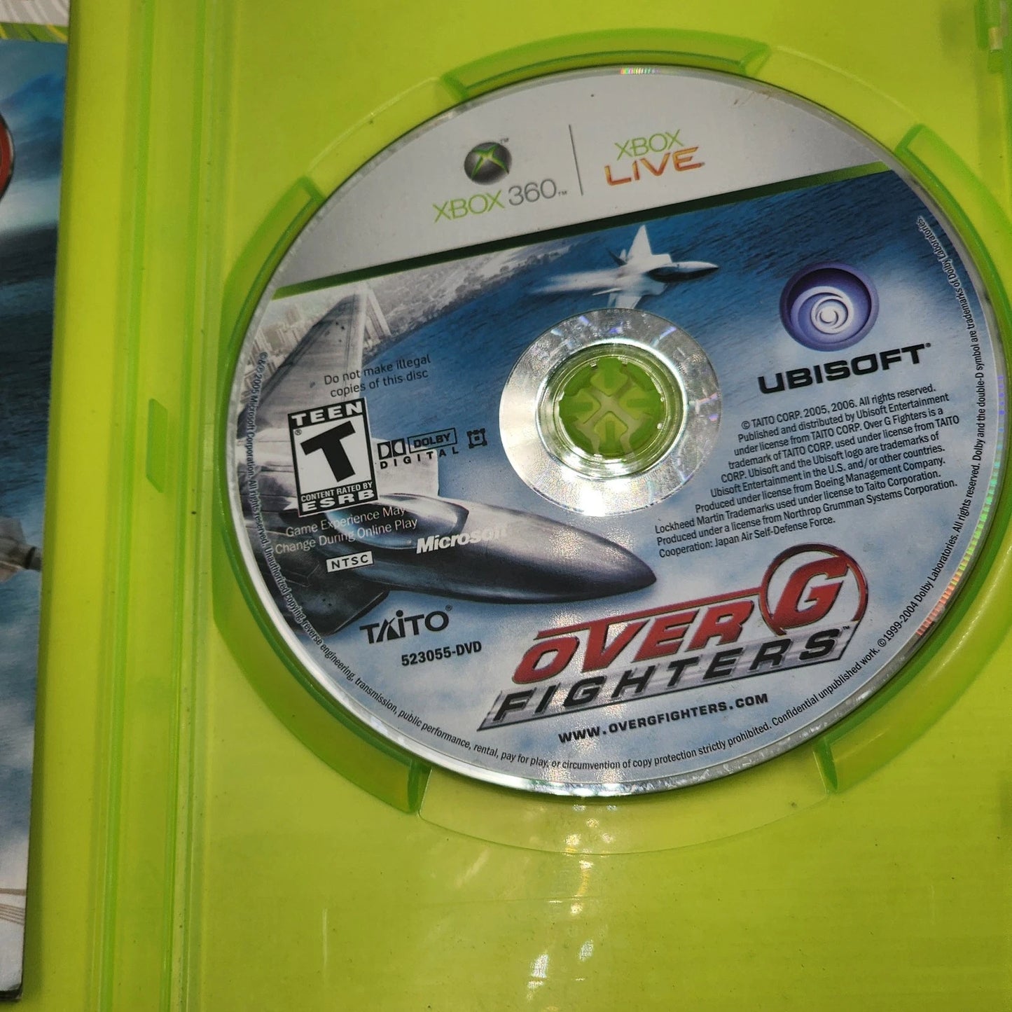 Over G Fighters Xbox 360 2006 Ubisoft Taito Arcade Flight Combat Game Teens