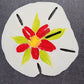 7 Hand Painted Sand Dollars Simple Flowers Sizes 3" to 3.5" Across Vintage