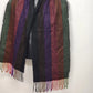 Men’s Multicolor Striped Scarf 100% Cashmere Made in Scotland Luxury Winter Wrap
