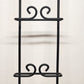 Black Steel Bar Plate Rack Wall Mount Kitchen Vertical Holds 6 Plates 51" Tall