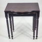 2 Traditional Mahogany Nesting Tables From Bombay Company 18.5" x 13" x 19" Tall