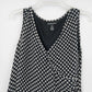 Spenser Jeremy Silk Polka Dot Wrap Front Blouse Womens M Sleeveless Ruffle Hem