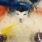 Rainbow C.Zopah Handmade Feather Folk Art Figure Colorful Wood Base 5" 154-168