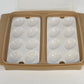 Tupperware 723-2 Deviled Egg Keeper Almond 4 Pc w Inserts Carrier 12" Vintage