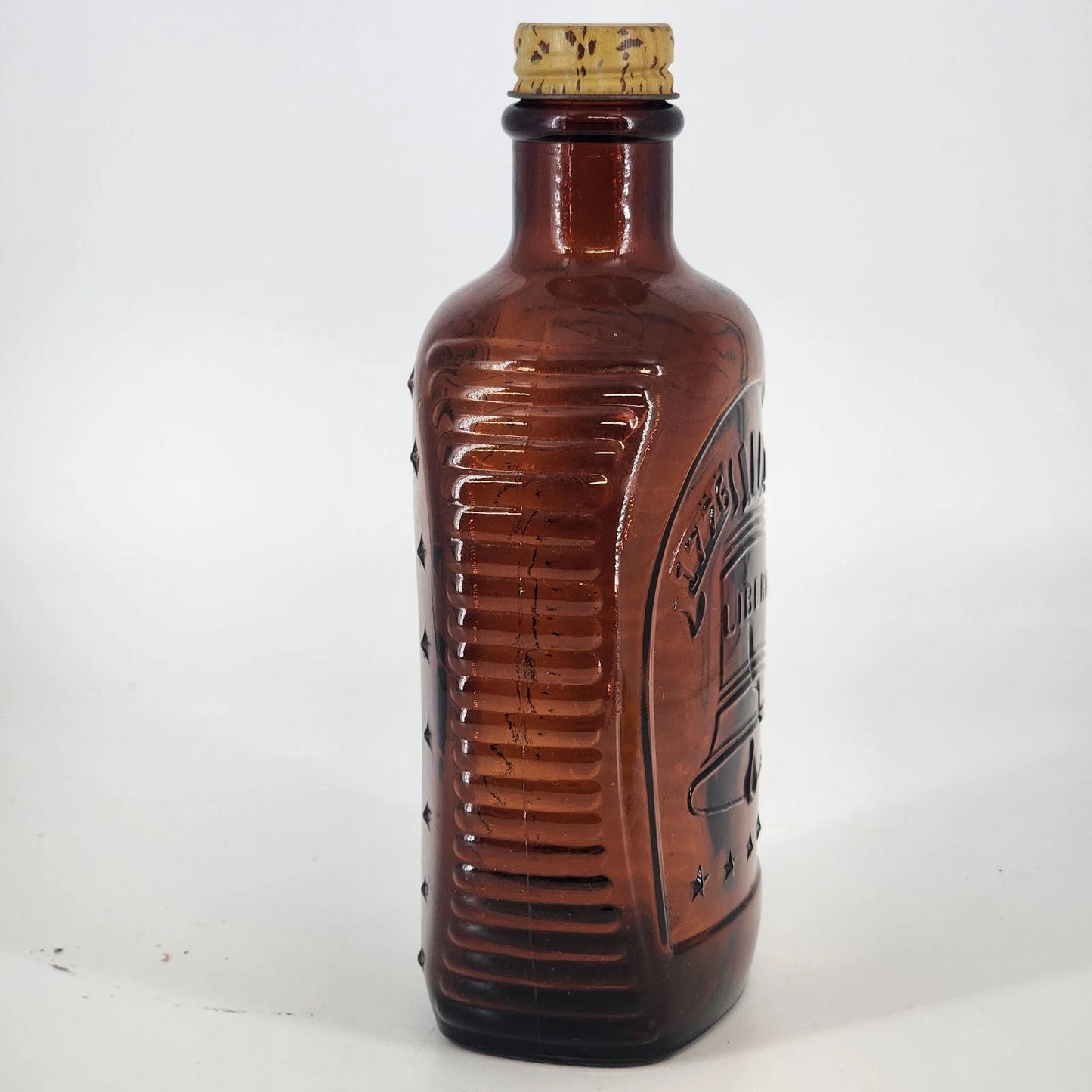Log Cabin Bicentennial Syrup Bottle 1976 Liberty Bell