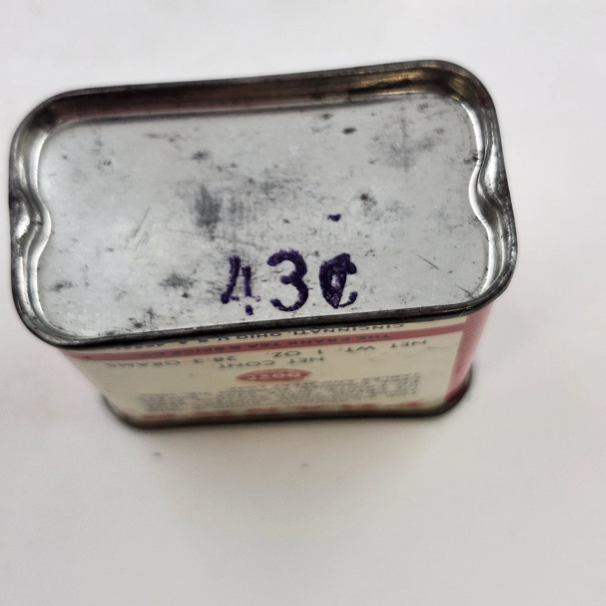 Frank's Dove Brand Ground Nutmeg 1 Oz Spice Tin Cincinnati Ohio Vintage