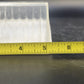 Clear Acrylic Lucite Tissue Box Cover Starburst Diamond 10.5" White Base MCM Vtg