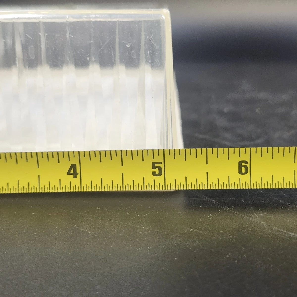 Clear Acrylic Lucite Tissue Box Cover Starburst Diamond 10.5" White Base MCM Vtg