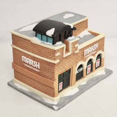 Christmas Village Ceramic Collectable Marsh Supermarket Pharmacy Vtg NO CORD