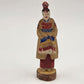 2 Korean Wooden Doll Figurines 5" Tall Hand Made & Painted Traditional Style Vtg