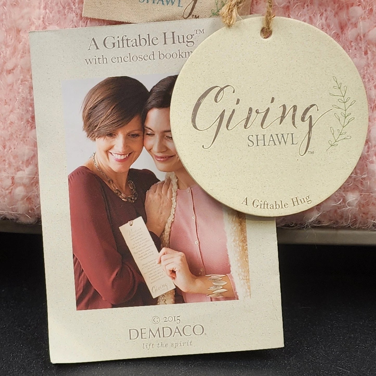 Demdaco Taupe Giving Shawl Style 1004140003 Gift Boxed Lift The Spirit NIB China