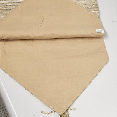 Table Runner Gold White Tradewinds Designer Collection Linen 13x72 Tapered Ends