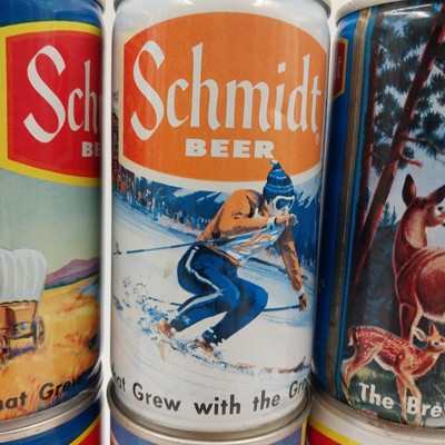 8 Schmidt Beer Can Pull Tab Empty Northwest American Wildlife Collectible Vtg