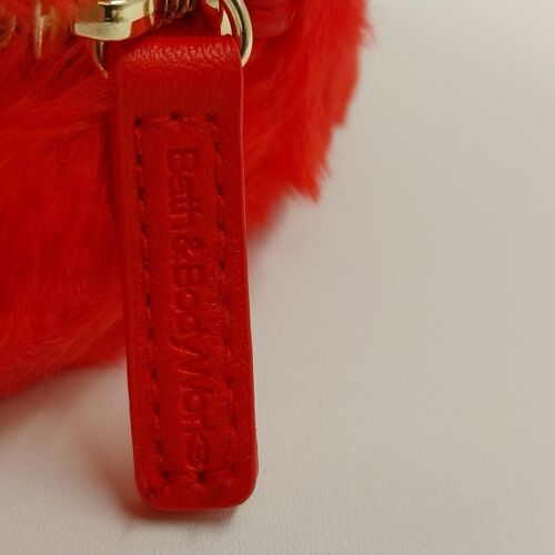 Furry Heart Cross Body Bag Love Bath Body Works Purse Fuzzy NEW Valentine Red