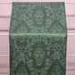 Green Linen Table Runner With Attached Tassels Minor Stain Lightly Used Vintage