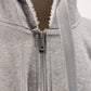 AQ Sport Gray Hooded Zipper Jacket Sweatshirt Size M Long Sleeve Ribbed Cuffs