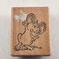 Lot of 4 Ann-ticipation Mouse Design Wooden Mounted Rubber Stamps Vintage