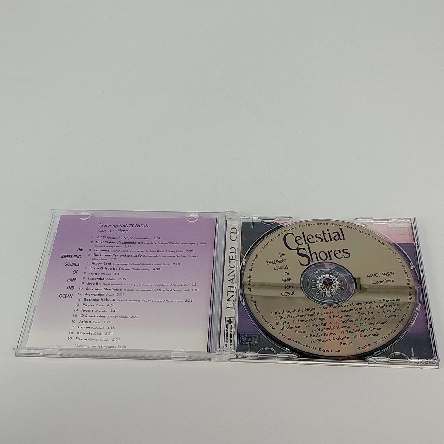 Nancy Enslin Celestial Shores Concert Harp Enhanced CD Intersound New Age