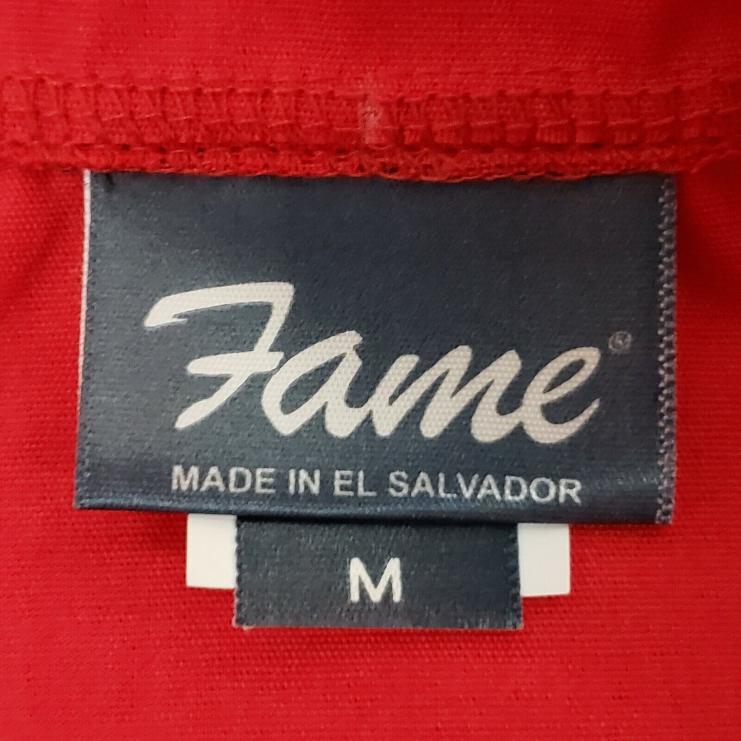 Fame Fabrics K71 Red Unisex Server Smock Medium 2 Pocket Work Uniform
