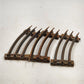 3 Model Train Curve Track Sections O Gauge 45 Degree 31" Dia Rusty 6" Long Each