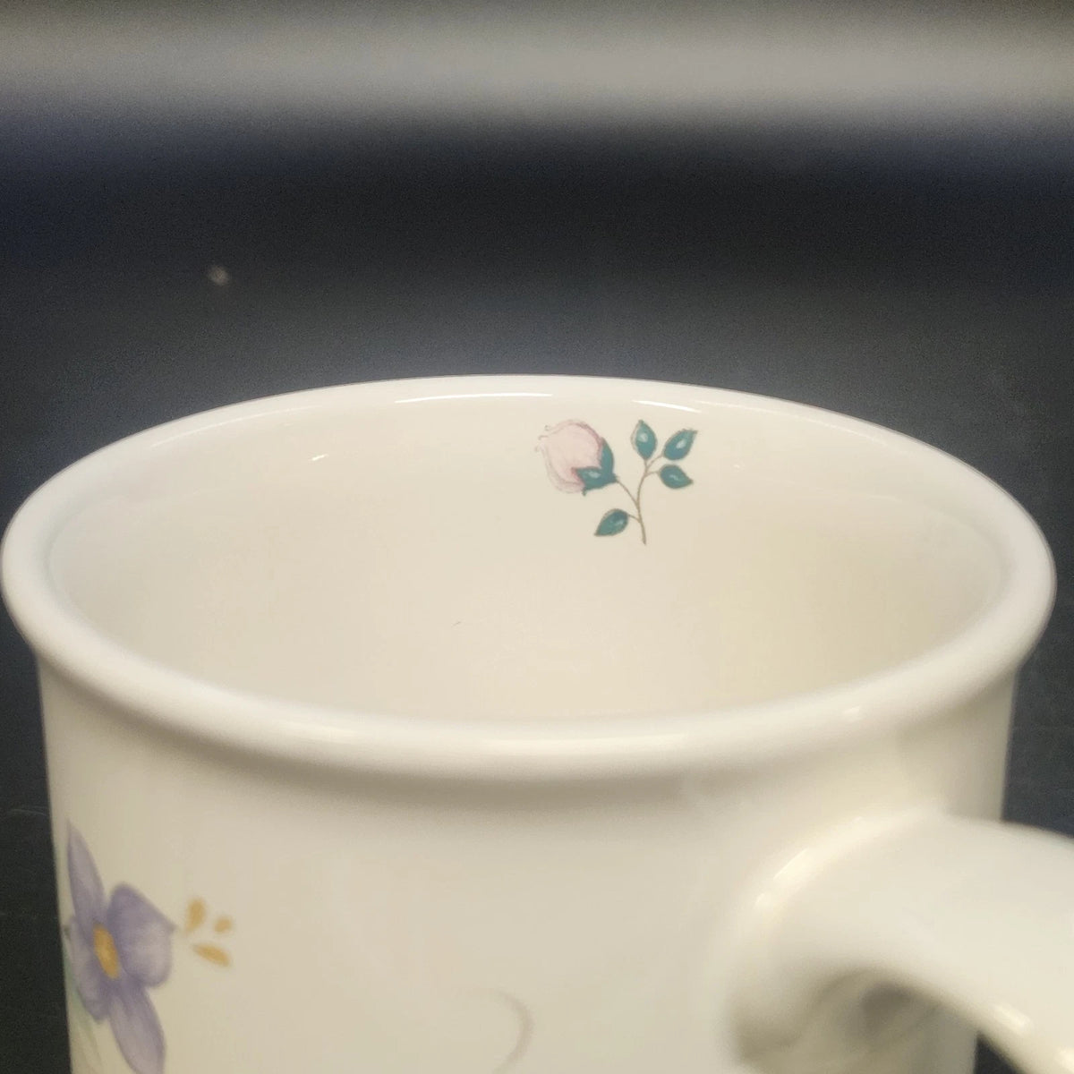Pfaltzgraff April Floral Coffee Tea Mugs Cups Set of 4 Stoneware 3.25" USA