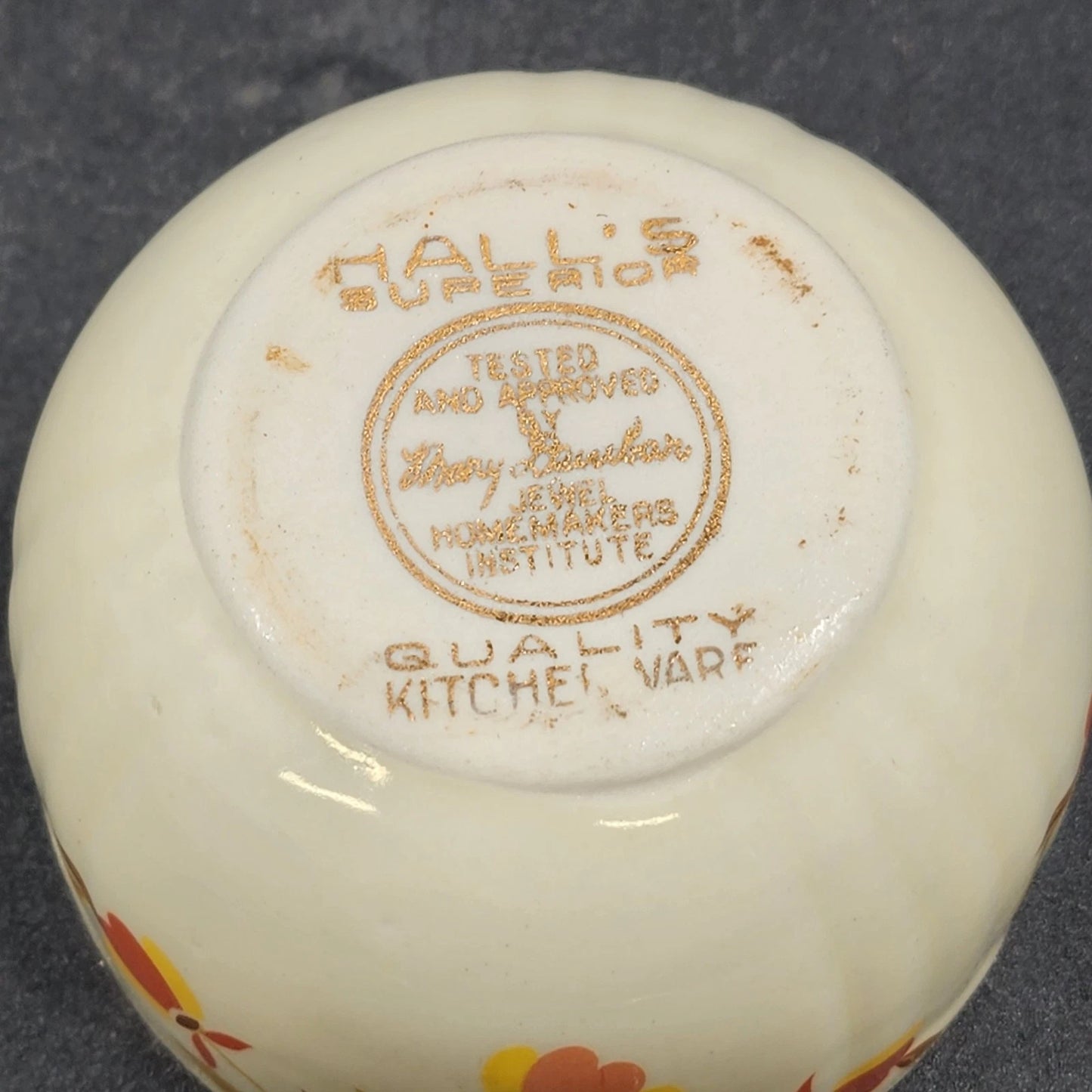 4 Autumn Leaf Radiance Custard Bowls 7 oz Hall's Superior Jewel Tea MCM Vintage