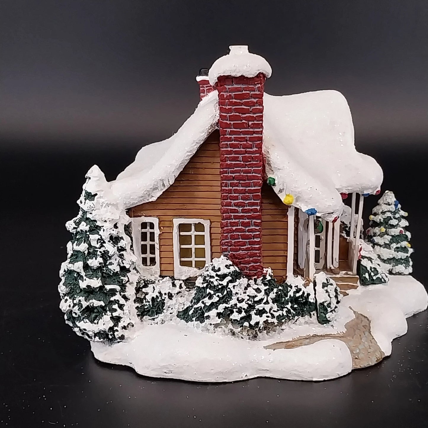 Thomas Kinkade Childhood Home Lighted Christmas Cottage
