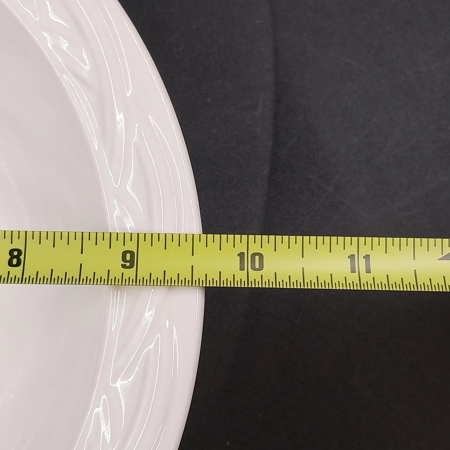 Pfaltzgraff Acadia 9.5" Round Vegetable Serving Bowl Embossed Arches Stoneware