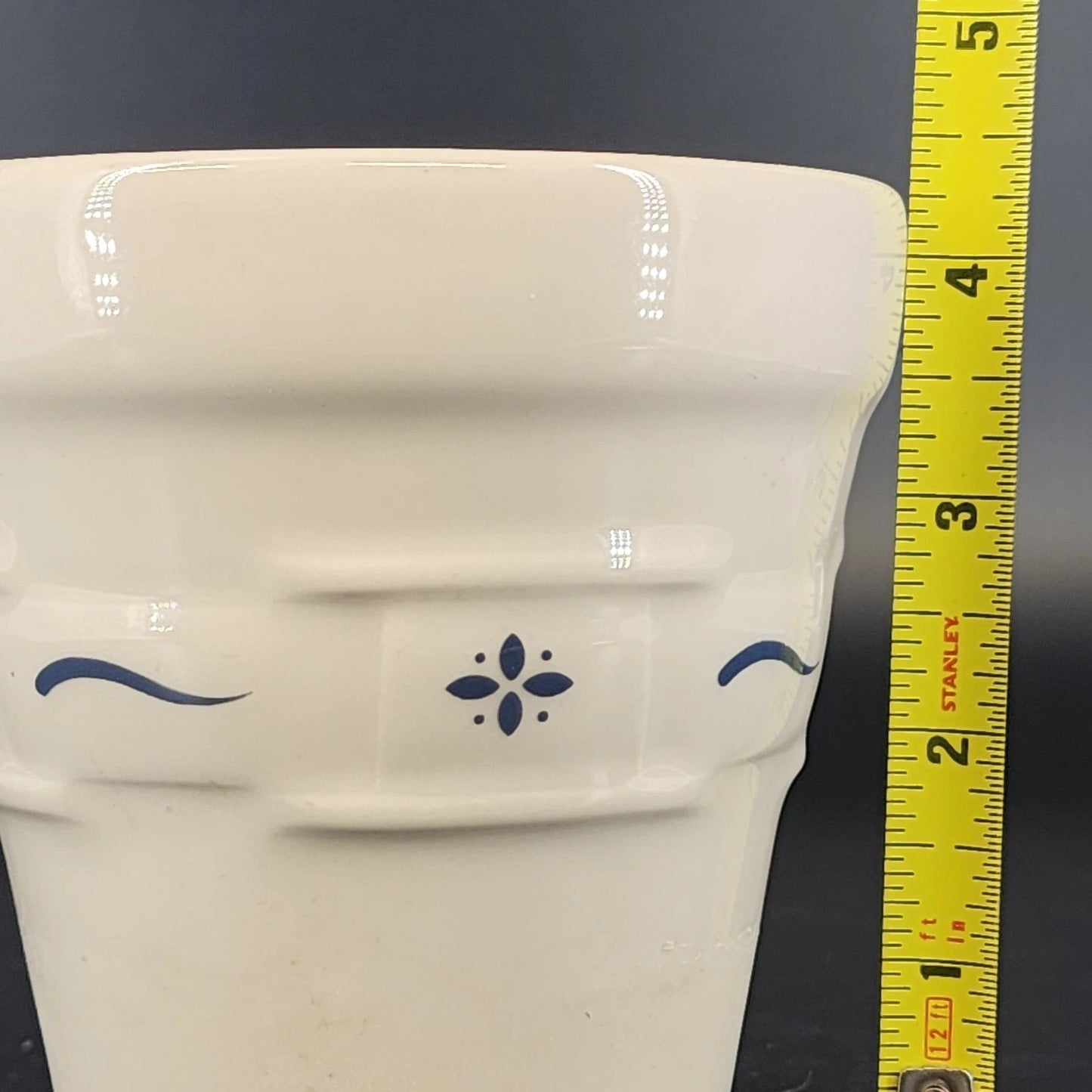 Longaberger Heritage Blue Flowerpot 4.5 Inch USA