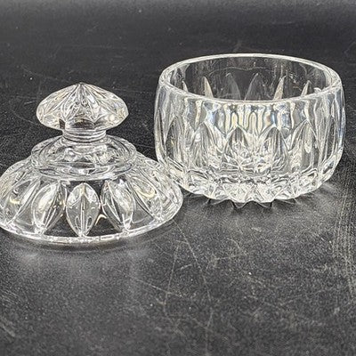 Gorham Crystal Althea Creamer & Sugar Bowl Set Elegant Cut Glass Vintage 1960s