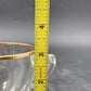 Crystal Clear Glass Sugar Bowl & Creamer 3.25" Gold Gilt Rim Scroll Handle