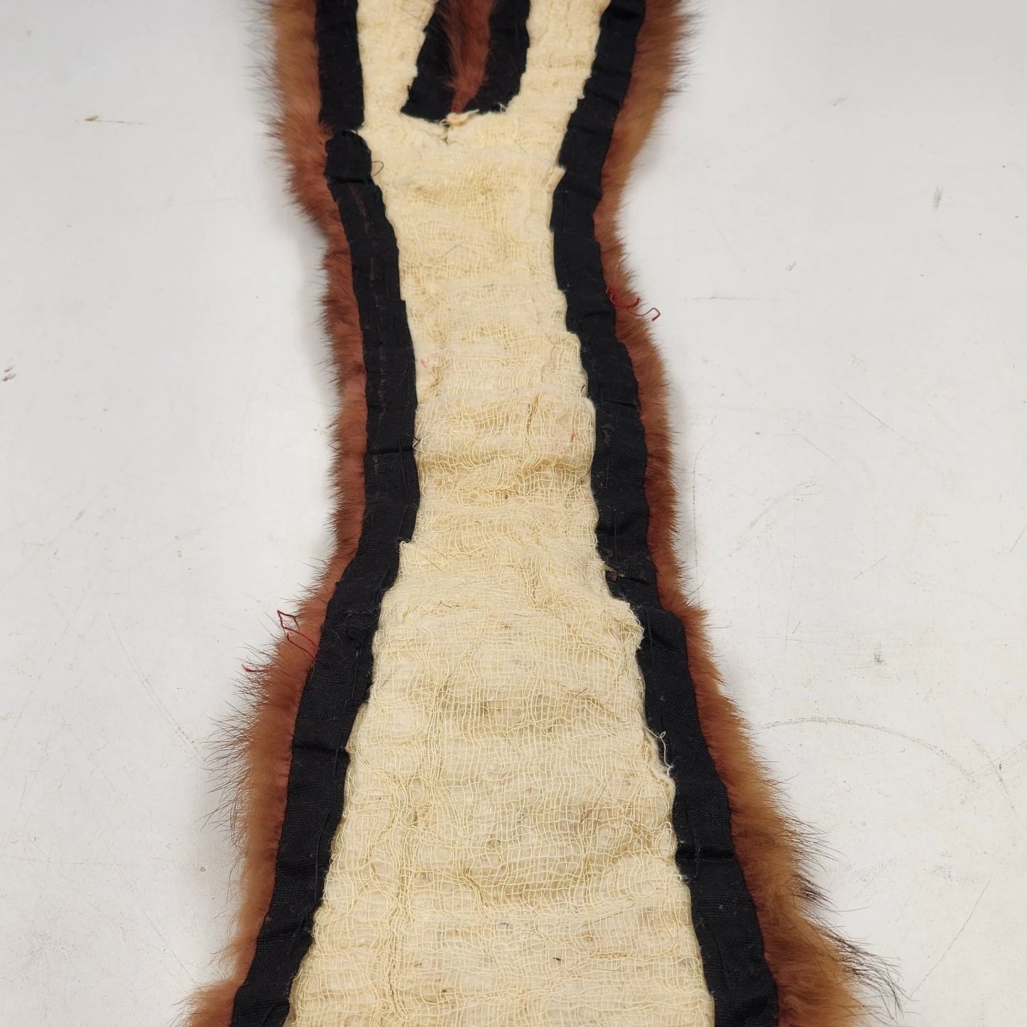 Medium Brown Mink Fur Pointed Collar for Coats Dresses Sweaters or Projects 36"