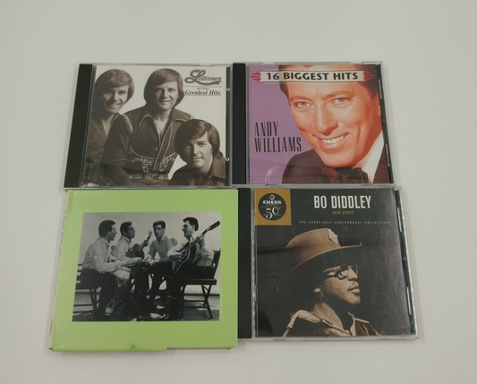 4 Pop Big Hits CDs Lettermen Andy Williams Bo Diddley Valli & 4 Seasons