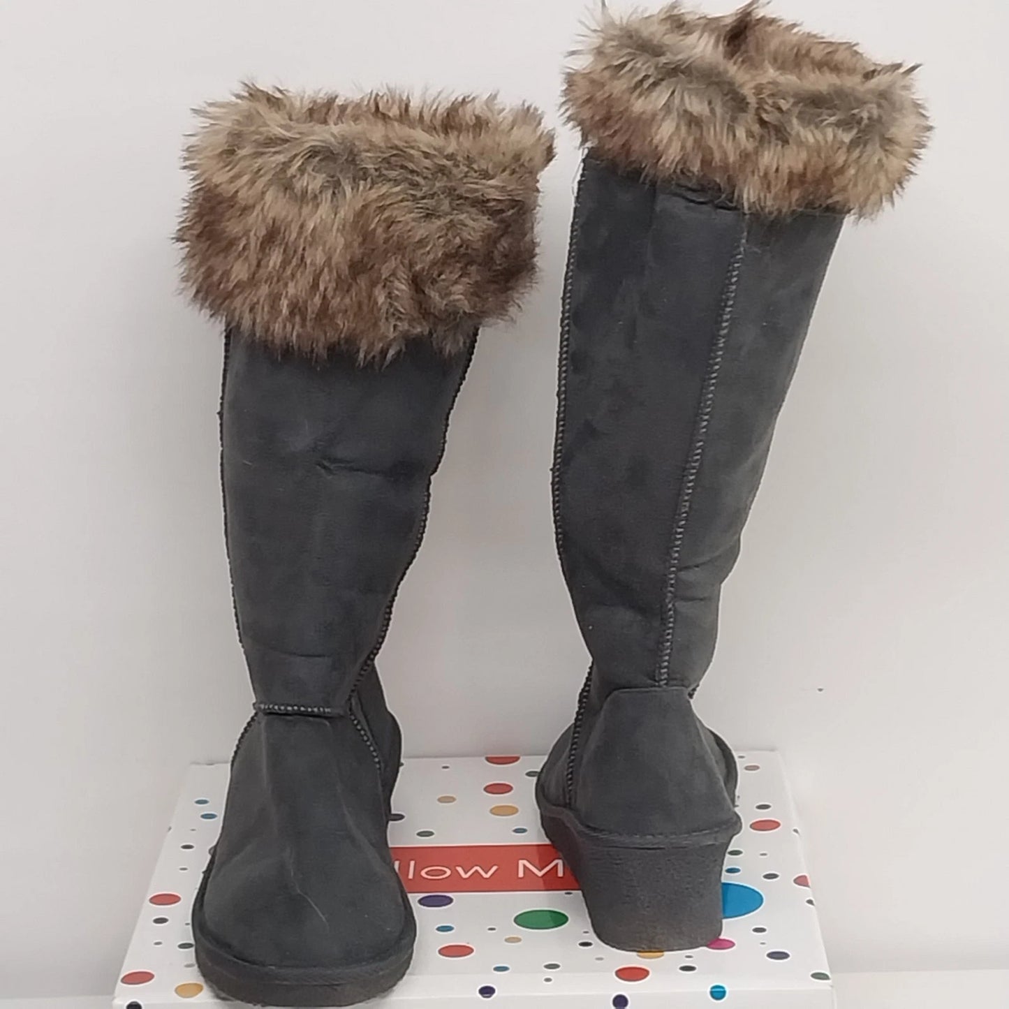 UGG Karyn Black Suede Knee High Winter Boots Womens 8