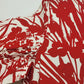 Avenue Stretch Women's Plus 18/20 Red White Tropical Floral Shirt Cotton Button