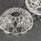 2 Pressed Glass Bobeche Chandelier Part Cups 4" Scalloped Edge