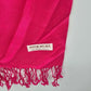 Pashmina Shawl Wrap Bright Pink Oversized Scarf 26x68" 70% Cashmere 30% Silk Vtg