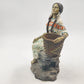 Universal Statuary Native American Indian Maiden Figurine Basket Resin 13" Vtg
