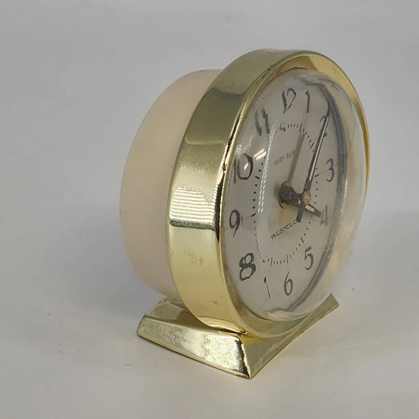 Westclox Baby Ben Alarm Clock Gold Tone 0916 Manual Wind Desktop Nightstand