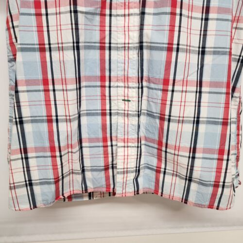 Tommy Hilfiger Men's Classic Fit Short Sleeve Cotton Plaid Shirt Size XL